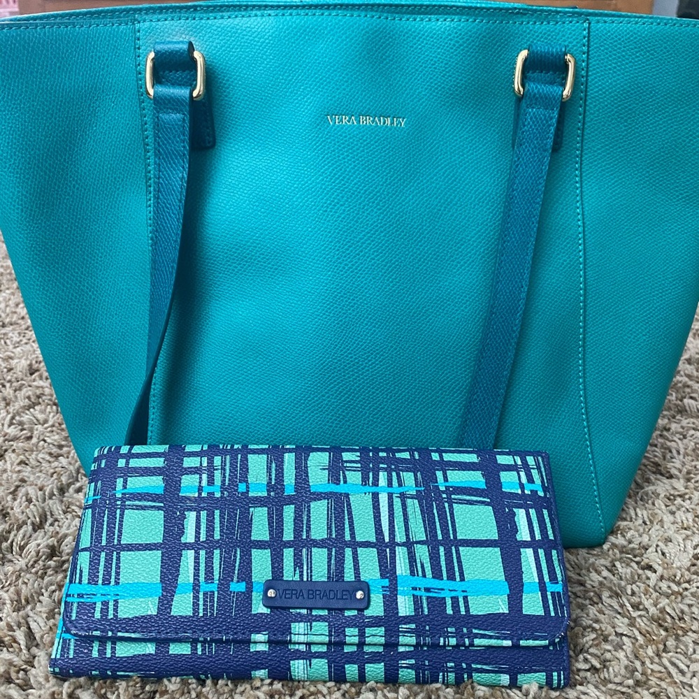 Vera Bradley Ella tote with matching wallet